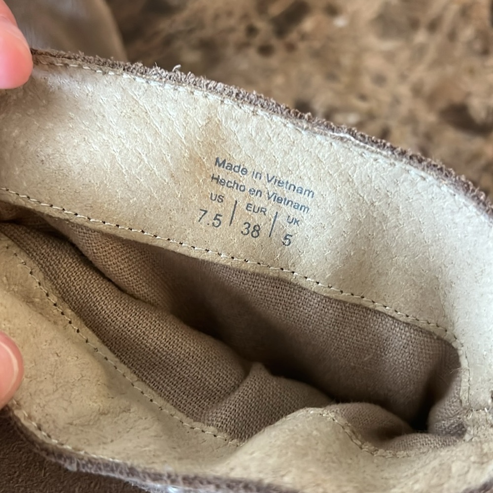 Aldo Women’s Suede Open Toe Chunky Heel Booties - Size 7.5 - Picture 5 of 5